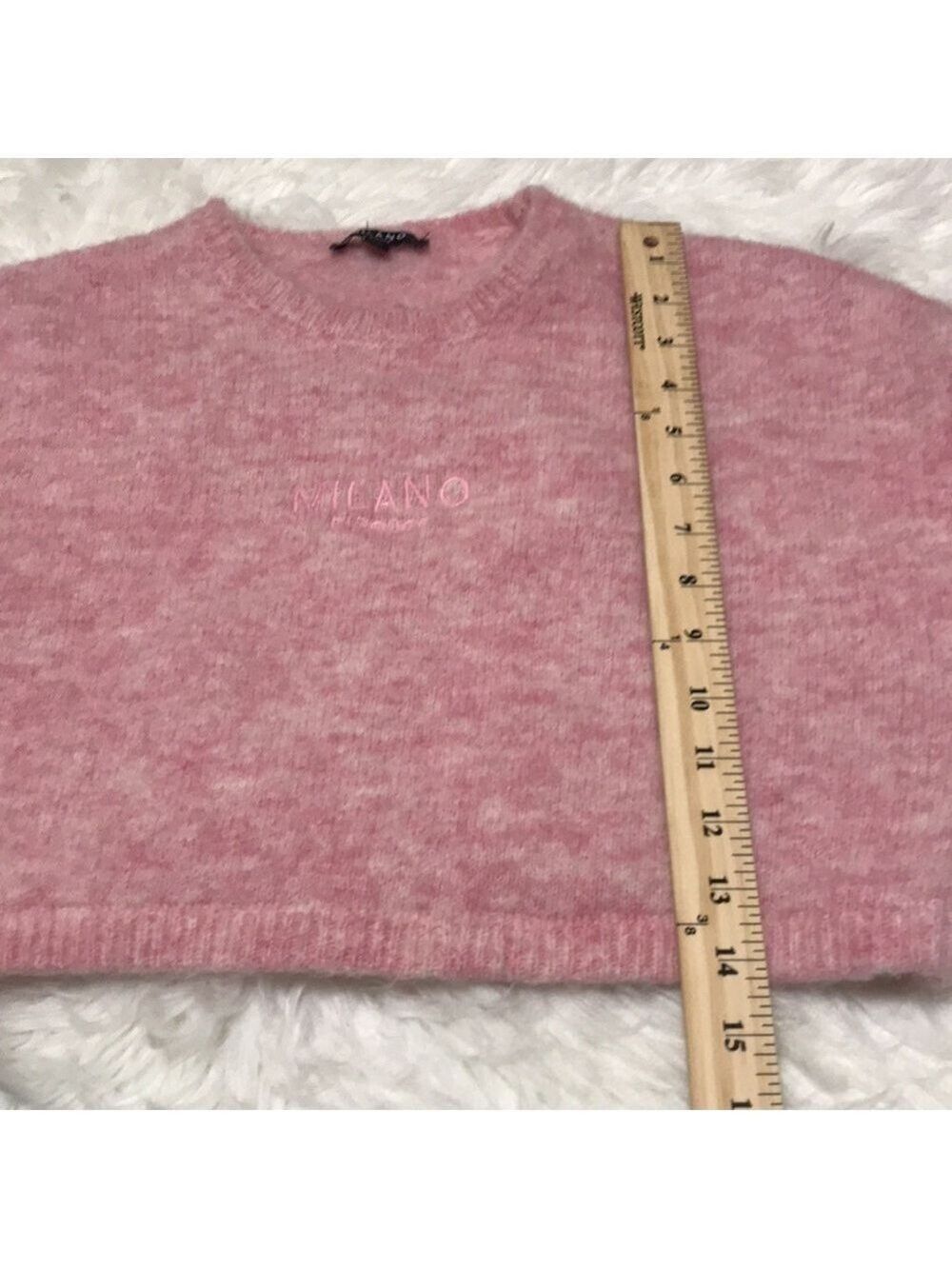MILANO WOOL BLEND CROPPED SWEATER SZ XL - Picture 4 of 9